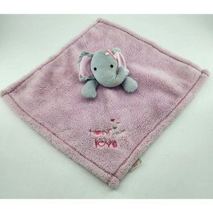 Baby Gear Lovey Pink Security Blanket Elephant Ears Hearts Tons of Love